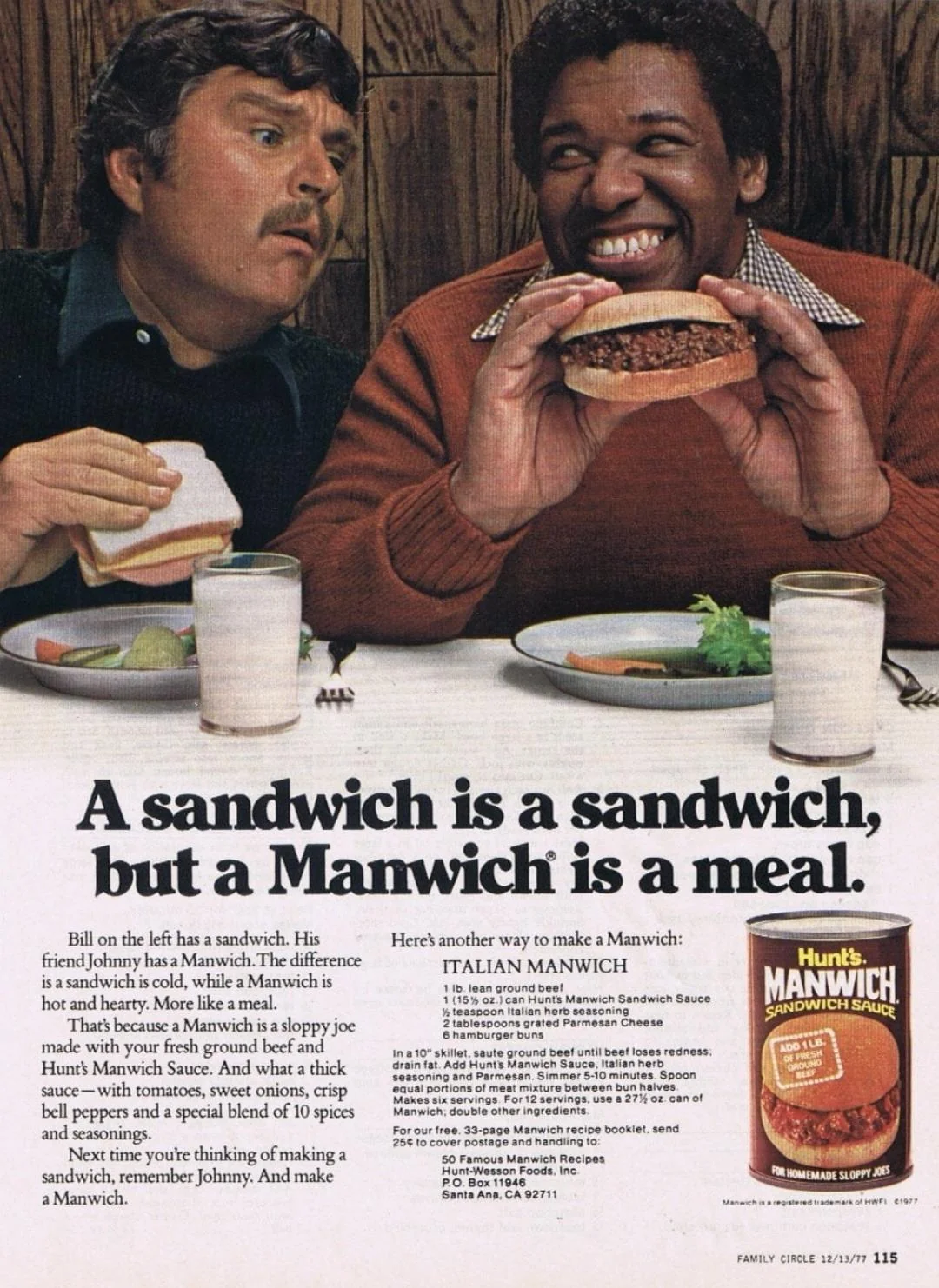 1977 Ad for Manwich